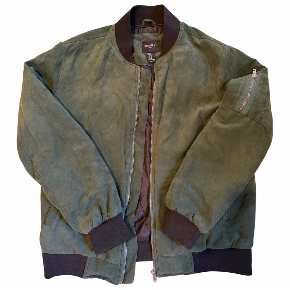 Forever 21 Men’s Green/Black Bomber Jacket